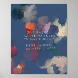Poster "Dê energia onde você precisa dar energia."