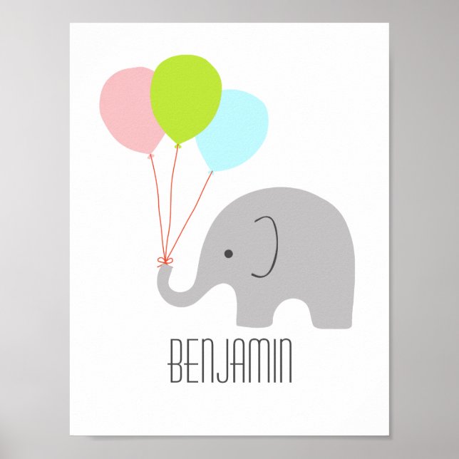 Poster de Enfermeiro Elefante para Bebês personali (Frente)