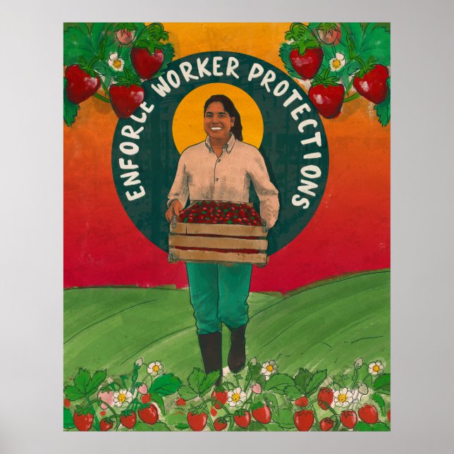 poster de "Enforce as Proteção do Trabalhador" por (Frente)