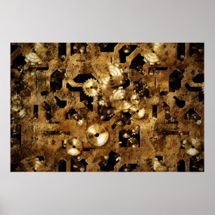 POSTER DE ENGRENAGENS DE ESTAMPUNHA