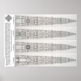 Poster de escola de magia Black Cross n.o 1