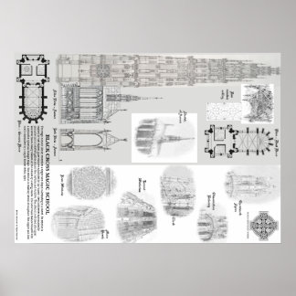 Poster de escola de magia Black Cross n.o 2