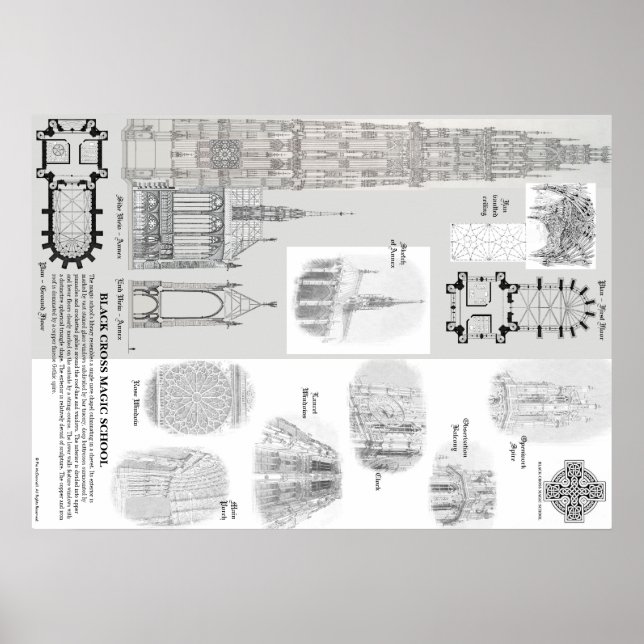 Poster de escola de magia Black Cross n.o 2 (Frente)