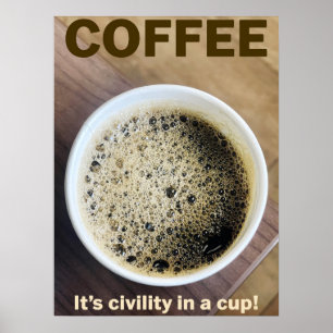 Poster de escritório - "Café - É civilidade em uma