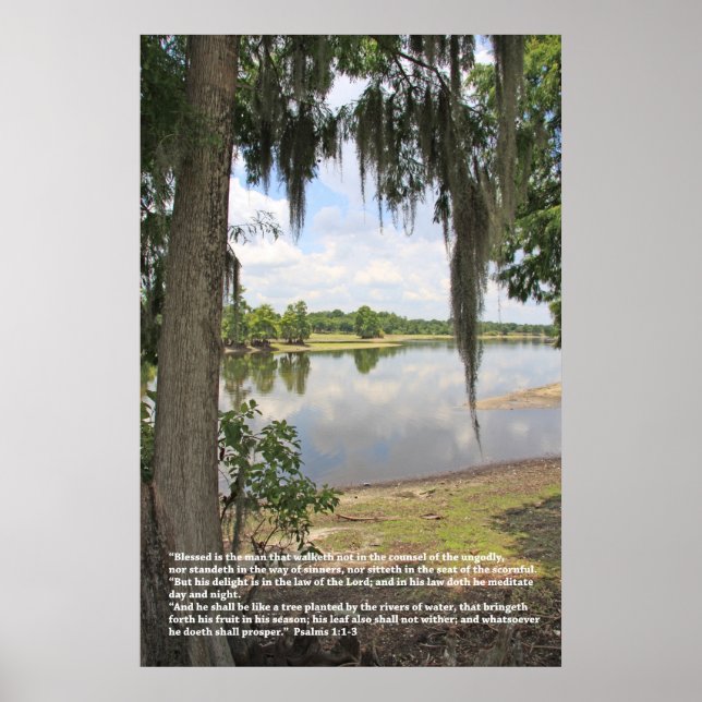 Poster De Escritura Do Psalm 1, Versão B (Frente)