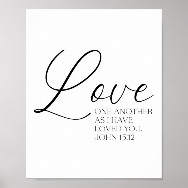 Poster de Escritura John 15:12 (Frente)