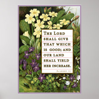 Poster de Escritura Vitoriana Psalm 85:12