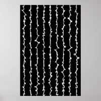 Poster de escrivores abstrato preto e branco