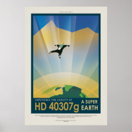 Poster de Espaço Futurístico - Super Earth HD40307