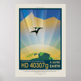 Poster de Espaço Futurístico - Super Earth HD40307