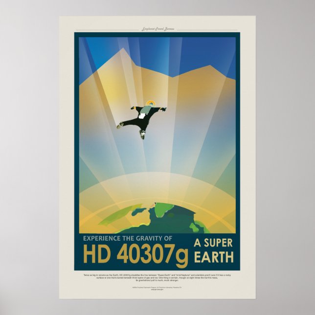 Poster de Espaço Futurístico - Super Earth HD40307 (Frente)