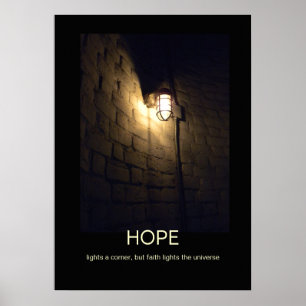 Poster de esperança e fé democrática