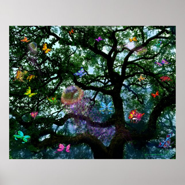 Poster de espirais de árvores (Frente)