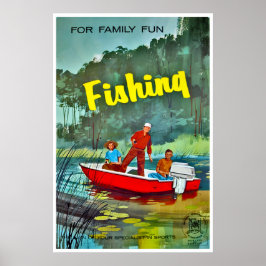 Pôster de Esportes Vintage de Arte de Pesca Cavern