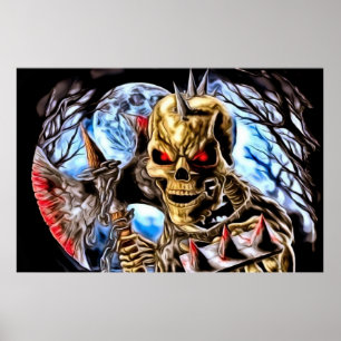 Poster de esqueleto sangrento