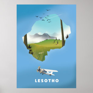 poster de Esqui da África do Sul Lesoto