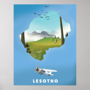 poster de Esqui da África do Sul Lesoto