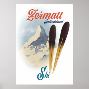 poster de esqui da Suiça Zermatt