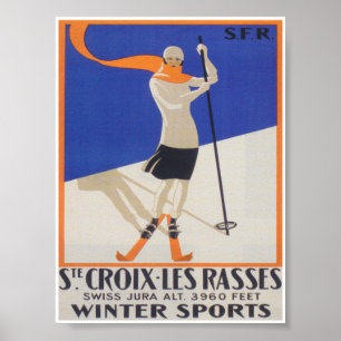 Poster de Esqui de Suiça Sainte Croix