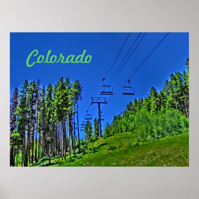 Poster de esqui do Colorado (Frente)