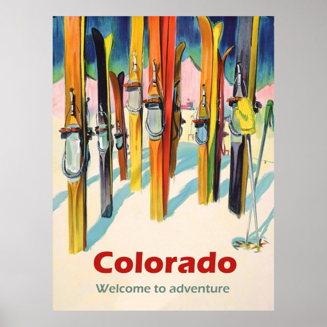 Poster de Esqui do Colorado (Frente)