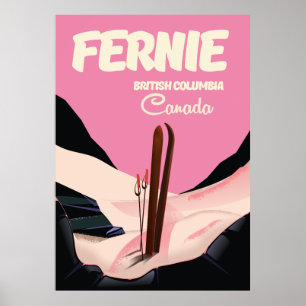 poster de Esqui Fernie British Columbia
