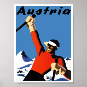 Poster de Esqui Retro Vintage