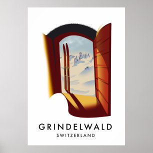 poster de esqui Suiça Grindelwald