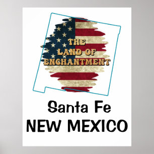 Poster de estado do Novo México Personalizado