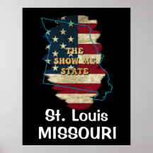 Poster de Estado Personalizado do Missouri