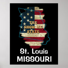 Poster de Estado Personalizado do Missouri
