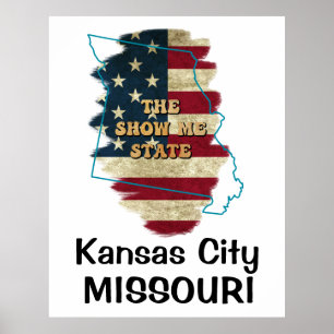 Poster de Estado Personalizado do Missouri
