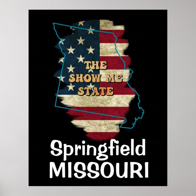 Poster de Estado Personalizado do Missouri (Frente)