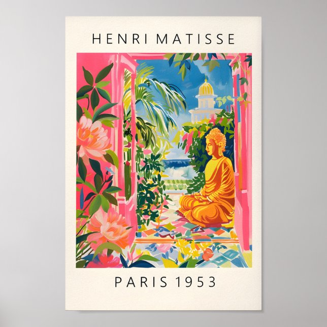 Poster de Estátua Buda, Meditação de Arte de Pared (Frente)