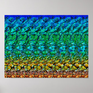 Poster de Estereograma 3D oculto - Criaturas Oceân