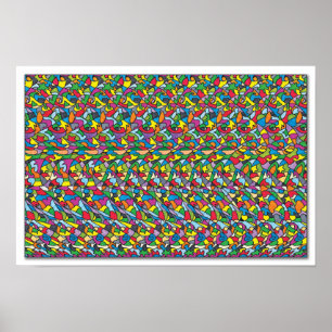 Poster de Estereograma 3D Oculto - Livre