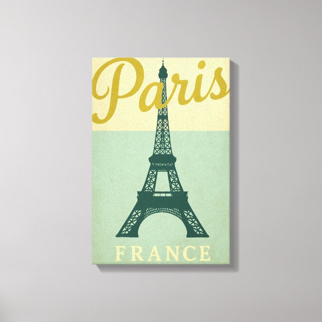 Poster de Estilo de Torre Eiffel em Paris Canvas W (Frente)