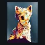 Poster de estilo pop de arte ocidental desenhado à<br><div class="desc">Uma mão bonita desenhou Westie, no estilo pop.</div>