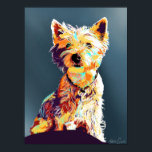 Poster de estilo pop de arte ocidental desenhado à<br><div class="desc">Uma mão bonita desenhou Westie,  no estilo pop.</div>
