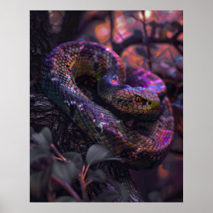 Poster de Estopa Iridescente do Arco-Íris Escuro