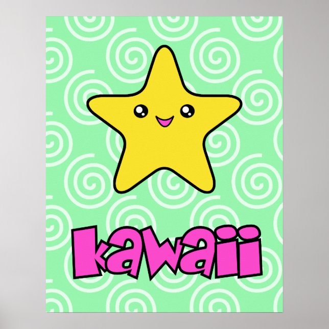 Poster de Estrela Kawaii (Frente)