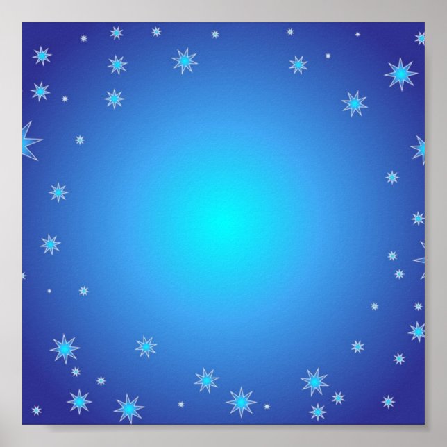 Poster de estrelas azuis (Frente)