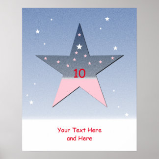 Poster de estrelas para crianças