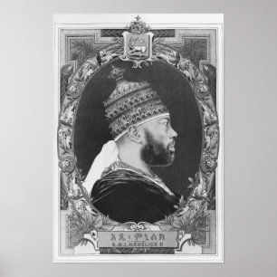 Pôster de Etiópia, Menelik II