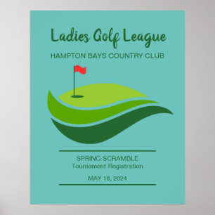 Poster de Evento da Liga de Golfe das Senhoras