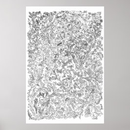 Poster de Evolução - Árvore da Vida - Preto e Bran