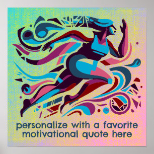 Poster de Execução Motivacional de Cotação Favorit