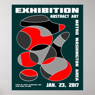 Poster de exposição de arte abstrato nº 1