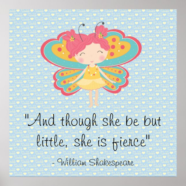 Poster de fada de borboleta pequena e feroz (Frente)