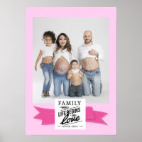 Pôster de família de citação moderna com foto pers